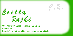 csilla rajki business card